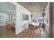Dining room features a light-filled space with a wooden ceiling and easy access to the kitchen at 108 5Th Ave, St Pete Beach, FL 33706