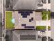 Aerial view of a home with solar panels, highlighted with red outline at 11024 Purple Martin Blvd, Riverview, FL 33579