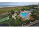 Aerial view of the pool and beach access that this lovely community offers its residents at 1230 Gulf Blvd # 601, Clearwater Beach, FL 33767