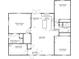 Detailed floor plan showcasing the layout with dimensions for each room, including bedrooms, kitchen, and living area at 1536 Palmetto St, Clearwater, FL 33755