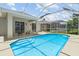 Screened-in pool with clear blue water and covered patio at 1800 Loch Haven Ct, Trinity, FL 34655