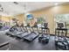 Bright gym featuring multiple treadmills and ellipticals with wall-mounted televisions at 2010 E Palm Ave # 14303, Tampa, FL 33605
