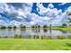 Scenic lake view with lush greenery and a calm reflective surface, ideal for nature enthusiasts at 2226 N Creek Ct, Sun City Center, FL 33573