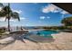 Backyard infinity pool and spa with direct access to the ocean and private dock at 3319 Bayshore Ne Blvd, St Petersburg, FL 33703