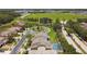 Areal view of a home in a Gathering-friendly neighborhood with access to community ponds and recreational facilities at 4544 Vermillion Sky Dr, Wesley Chapel, FL 33544