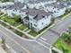 Stunning aerial perspective of the gated community showcasing lush landscaping and well-maintained exteriors at 5351 Bridge St # 16, Tampa, FL 33611
