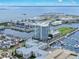 Beautiful aerial view of a waterfront condo community with a stunning view of the city at 5351 Bridge St # 16, Tampa, FL 33611