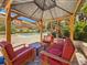 Cozy gazebo seating area with views of pool and well maintained tropical landscaping at 100 4Th S Ave # 312, St Petersburg, FL 33701