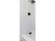 Close-up of a modern shower with sleek tile, black fixtures, and a minimalist design at 109 13Th St, Belleair Beach, FL 33786