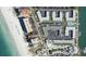 Overhead view showcasing the complex, proximity to the beach, and Gulf views at 19417 Gulf Blvd # B110, Indian Rocks Beach, FL 33785