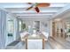 Bright dining room has a view to the outdoor patio with access and is located near the kitchen at 2201 Horan S Way, Gulfport, FL 33707
