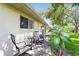 Cozy patio area featuring garden landscaping and outdoor seating at 2460 Northside Dr # 708, Clearwater, FL 33761
