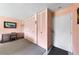 Bedroom featuring built-in closets and a desk area, offering ample storage and functionality at 2700 Bayshore Blvd # 1206, Dunedin, FL 34698