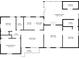 Detailed floor plan showcasing the layout of the home with dimensions for each room at 3317 15Th N St, St Petersburg, FL 33704