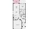 A detailed first floor plan featuring a two-car garage, kitchen, dining room, great room, and primary suite at 723 Steel Dr, Apollo Beach, FL 33572