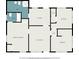 Floor plan showing layout including bedrooms, baths, kitchen, and living room at 814 Florida Ave, Palm Harbor, FL 34683