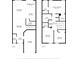 Detailed floor plan showcasing the layout of both floors, including room dimensions and connections at 9630 Carlsdale Dr, Riverview, FL 33578