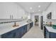 Charming kitchen featuring sleek countertops, stainless steel appliances, and stylish two-tone cabinetry at 112 Peterson Ln, Palm Harbor, FL 34683