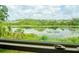 Picturesque views of the pond and lush landscaping from the window at 1674 Roseville St, Lutz, FL 33549