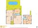 Detailed floor plan showcasing layout, pool, kitchen, primary bedroom, and room dimensions at 17025 Dolphin Dr, North Redington Beach, FL 33708