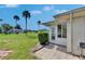 Well maintained backyard with a nice patio area with well manicured landscaping at 1903 Canterbury Ln # B24, Sun City Center, FL 33573