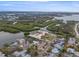 Aerial view of condo with waterfront and wooded views, close to the city at 2900 45Th S St # 26, Gulfport, FL 33711