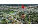 Overhead view of the neighborhood showcasing its proximity to businesses, and residential areas at 3205 68Th N Ave, St Petersburg, FL 33702
