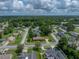 An aerial view showcases the property's location within a lush, green neighborhood at 37821 Willingham Ave, Dade City, FL 33525
