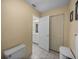 Bathroom featuring a vanity, a sink, a toilet and a closet at 37821 Willingham Ave, Dade City, FL 33525