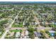 Aerial view of neighborhood showcasing the street and landscape at 4435 1St S Ave, St Petersburg, FL 33711