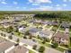 Wide aerial of a community with an abundance of trees and well-maintained homes and landscaping at 4465 Tubular Run, Land O Lakes, FL 34638