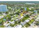 Aerial view of property highlighting neighborhood, water access, and mature trees at 6730 10Th Avenue S Ter, St Petersburg, FL 33707