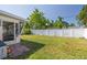 Well-maintained backyard features a privacy fence at 6730 10Th Avenue S Ter, St Petersburg, FL 33707