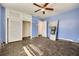 Bedroom features ample closet space and a ceiling fan for comfort at 6730 10Th Avenue S Ter, St Petersburg, FL 33707