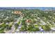 Aerial view showing the property surrounded by lush greenery in a residential neighborhood at 914 Sandpiper Way S, St Petersburg, FL 33707