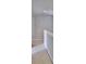 This carpeted hallway features neutral paint and a white railing at 10132 Post Harvest Dr, Riverview, FL 33578