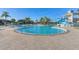 Resort-style community pool featuring a waterslide, lounge areas, and beautiful landscaping for an ultimate outdoor experience at 10559 Coral Key Ave, Tampa, FL 33647