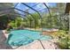 Refreshing screened-in pool and spa area with surrounding greenery, perfect for relaxation at 13503 Gopher Pond Ct, Hudson, FL 34669