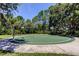Community basketball court surrounded by mature trees and lush greenery at 14427 Pepperpine Dr, Tampa, FL 33626