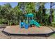 Community playground featuring a slide, climbing structure, and swing set offers fun for children at 14427 Pepperpine Dr, Tampa, FL 33626