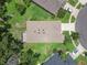 Aerial view of the home, showcasing its layout, landscaping, and expansive backyard at 2544 Rosehaven Dr, Wesley Chapel, FL 33544