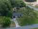 Beautiful aerial view showcasing home surrounded by large trees and greenery at 34819 Hibiscus Dr, Dade City, FL 33523