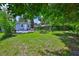 Large backyard with lush green lawn, patio, fire pit, providing ample space for outdoor activities and relaxation at 5840 39Th N St, St Petersburg, FL 33714