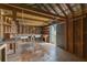 Shed interior featuring wooden framing, shelving and ample workspace at 6704 70Th N Ave, Pinellas Park, FL 33781