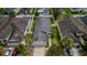 Aerial view of a well-maintained single-Gathering home with a gray roof and lush green landscaping at 7120 Forest Mere Dr, Riverview, FL 33578