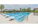 Long community pool with lap lanes and diving blocks, ideal for fitness and recreation at 7162 Graybrook Dr, Wesley Chapel, FL 33545