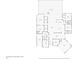 First floor plan featuring the living spaces of the home and bedroom suite at 7162 Graybrook Dr, Wesley Chapel, FL 33545