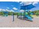 Colorful playground with multiple slides, swings, and play structures, providing fun activities for children at 7162 Graybrook Dr, Wesley Chapel, FL 33545