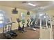 Community fitness center features treadmills, elliptical machine, bike and TVs at 824 Lantern Way, Clearwater, FL 33765