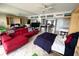 Open living space with murphy bed, sleeper sofa, and wet bar, perfect for entertaining at 880 Mandalay Ave # N311, Clearwater Beach, FL 33767